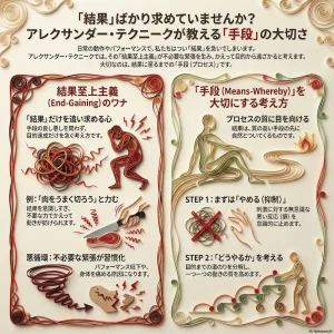 「結果」ばかり求めていませんか？アレクサンダー・テクニークが教える「手段」の大切さ