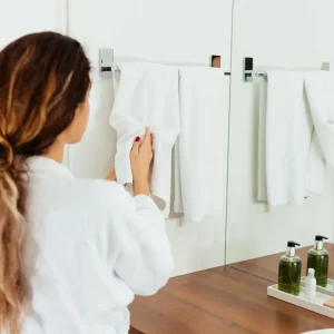 デンタルフロスとタオル