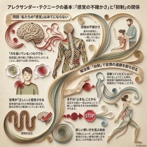 アレクサンダー・テクニークの基本：「感覚の不確かさ」と「抑制」の関係