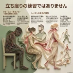 立ち座りの練習ではありません