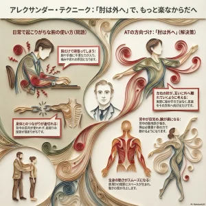 アレクサンダー・テクニーク：「肘は外へ」で、もっと楽なからだへ