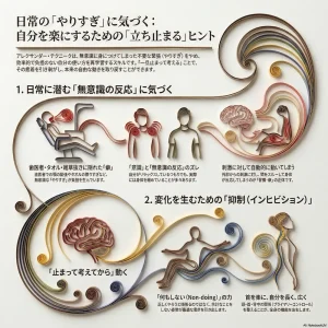日常の「やりすぎ」に気づく：自分を楽にするための「立ち止まる」ヒント